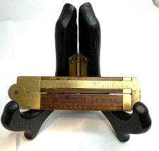 VTG Pre-WWII Stanley No. 36 Boxwood & Brass Caliper Rule – 6