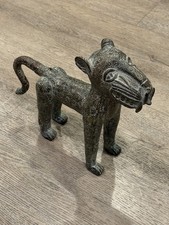 Vintage Bronze Benin African Leopard Figurine picture