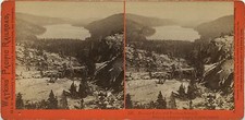 C.P.R.R Hart/Watkins series # 126 Donner Lake from top of Tunnel Rock 1860's picture