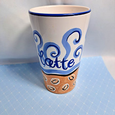 William & Sonoma Vtg. Latte Mocha Coffee Tumbler  1995 Made In PORTUGAL 12oz. picture