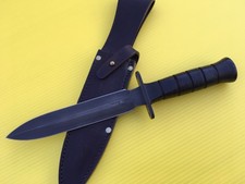 DAWSON G3 CUSTOM MADE DAGGER TRENCH FIGHTING KNIFE LEATHER WASHER HANDLE USA picture