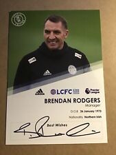 Brendan Rodgers, Northern Ireland, Leicester City FC 2018/19 hand signed picture