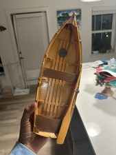 Wooden ROW BOAT Skif Dory CANOE model rowboat skiff 11.5