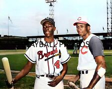 Hank Aaron & Frank Robinson Colorized 8x10 Print-FREE SHIPPING picture