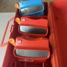 Rare View Master Collectors Case With 5 Viewers, 44 Vintage Slides Mickey Mouse picture