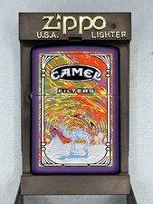 1999 Camel Psychedelic Dust Storm Purple Matte Zippo Lighter NEW Exclusive B76 picture