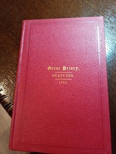 1913 Great Priory of England and Wales Statutes Freemasonry masonic/157 picture