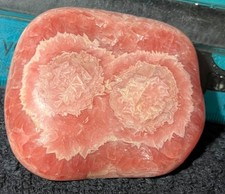 Polished Rhodochrosite-Beautiful Pink & White Pattern 156 Grams picture