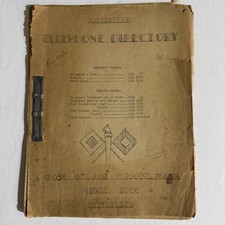 Rare Restricted Telephone Directory Fort George Wright, Wash 1944 Vintage picture
