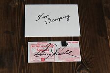 BOOG POWELL SIGNED BALTIMORE ORIOLES TICKET TOM DEMPSEY SIGNED ACID-FREE CARD picture