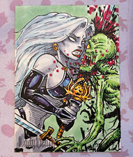 5FINITY 2011 Lady Death 5FINITY Sketch Card RARE 1/1 Sketch Card GEORGE WEBBER picture