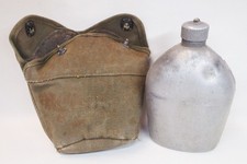 Original 1918-Dated WWI US 132nd Infantry LF&C Aluminum Canteen & Cover (no cup) picture