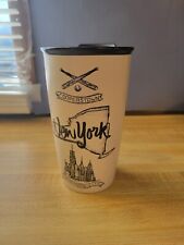 Starbucks Cooperstown New York Baseball Ceramic Tumbler With Lid, 12 oz. picture