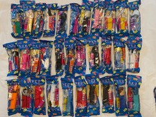 Large Lot Sealed PEZ Candy Dispensers Assorted Characters NOS Original Bags picture