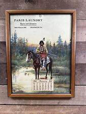 Antique Framed 1906 “Paris Laundry” Dyers And Cleaners Franklin PA. Calendar  picture