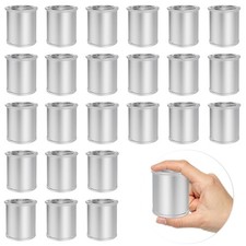 24 Pack Empty Paint Cans with Lids - 1/4 Pint & Touch Up Cup, Perfect for DIY Pr picture