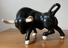 Black Ceramic Fighting Bull MCM picture