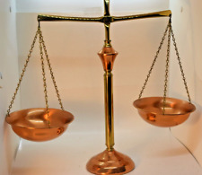 Vintage Scale of Justice All Copper Scale & Pans picture