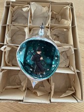Vintage Glass Czech Diorama Christmas Ornament ( No Box ) picture