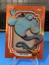 Disney Topps Chrome 2024 Card Genie 5/25 Orange Refactor Aladdin picture