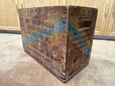 Vintage Antique Wooden 50 Caliber Armor Piercing Bullets Ammo Box Crate Large picture
