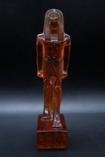 RARE ANCIENT EGYPTIAN ANTIQUE Statue Scarab Khepri For Amber Stone Egyptian BC picture