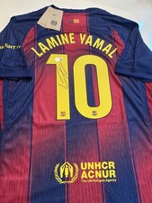 🔥⚽️ Lamine Yamal Hand Signed FC Barcelona Home Jersey Beckett COA ⚽️🔥 picture