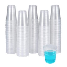 300 Pack 3 OZ Clear Plastic Cups,Disposable Bathroom 3oz, Transparent picture