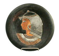 Vintage Cleopatra Copper and Silver Plate Signed by Artist Unusual Piece picture