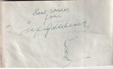 Alfred Hitchcock - Director - Album page with self-caricature - original... picture