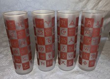 Western Cattle Brands Highball Glass Set 4  Cowboy Artist Till Goodman 1898-1958 picture