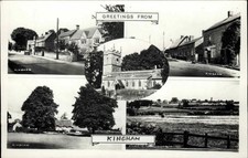 Kingham Oxfordshire Multiview Real Photo c1930-50s Vintage Postcard picture