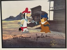Quick Draw McGraw Yogi Bear Hanna Barbera Signed Production Cel Hand Painted picture