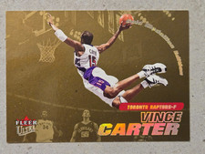 2000-01 Fleer Ultra Vince Carter Gold Medallion SSP #1G Card ICONIC DUNK LOW POP picture