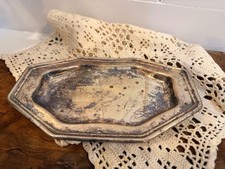 Vintage silverplate octagonal serving tray with great patina picture