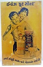 ENO's Fruit Salt Vintage Advertising Tin Sign Depicting Father Daughter Rare#F picture