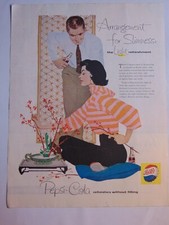 1958 PEPSI-COLA Light Refreshment vintage print ad picture