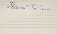 Frances Perkins Secretary of Labor 1st Woman -Hand Signed Autograph 3x5 CARD picture