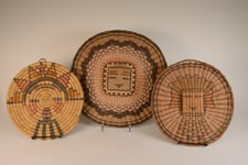 Three Hopi Baskets : One Coiled and Two Wicker Pictorial Baskets picture