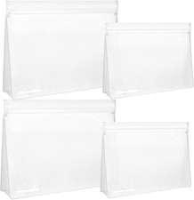4 Pack Leakproof Clear Toiletry Bags, TSA Approved Quart Zipper Bags picture