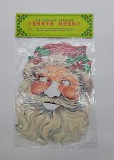 Vtg 1982 Old Fashioned Embossed Santa Mask Sealed In Original Packaging picture
