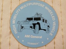 RARE 3 Vintage 1983 Early HMMWV AM General Hummer Round Stickers picture