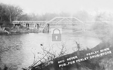 Red River Bridge Perley Minnesota MN - Reprint picture