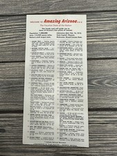Vintage Welcome To The Amazing Arizona Souvenir Handout  picture