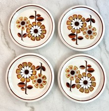 MCM Vtg 1970's Mikasa Light N Lively Grenadier Salad Plates D5851 Lot of 4 picture