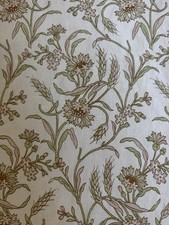 Raoul Textiles Oyster Linen Fabric - Cecile / Sprout Hand Printer 2 1/3 yds picture