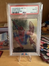 Spider-Man - 1995 Fleer Marvel Metal #12 Gold PSA 8 picture