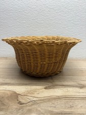 Vintage Handwoven Wicker Basket Handmade 9.5