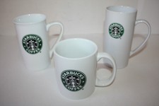 3 STARBUCKS MERMAID 2008 2006 TALL 14oz 12oz CERAMIC MUGS picture