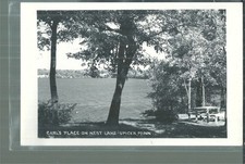 NICE RPPC VIEW FROM CARL'S PLACE ON NEST LAKE IN SPICER, MN picture